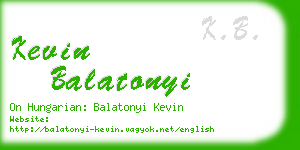 kevin balatonyi business card